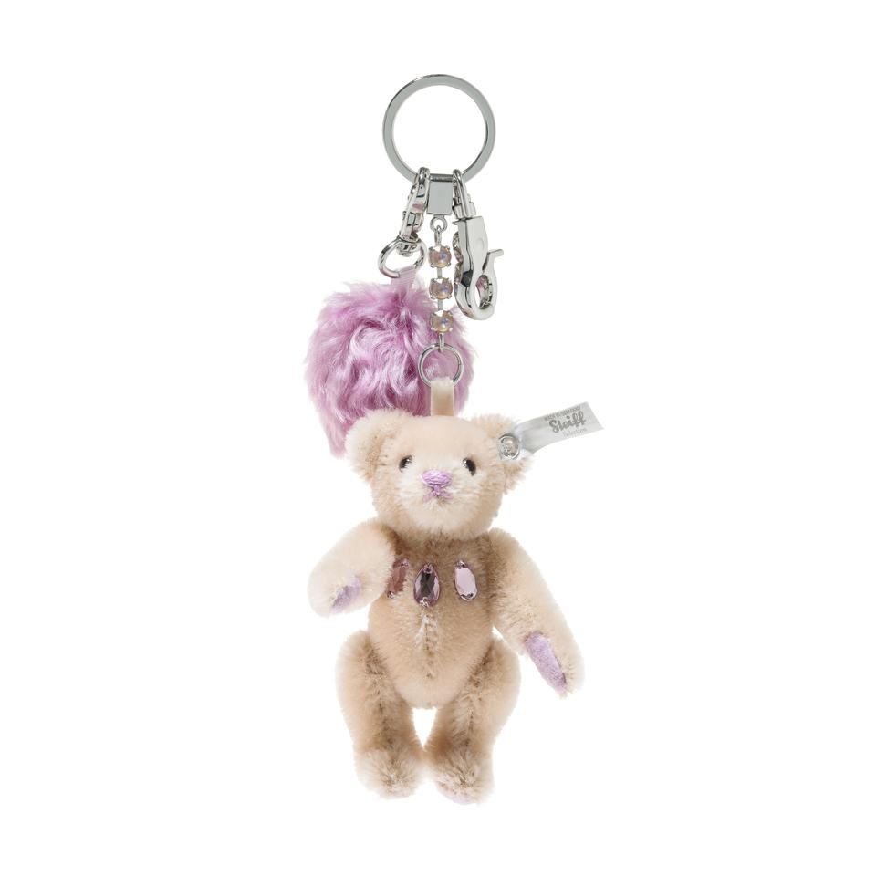 STEIFF 039386 Schlüsselanhänger Tiny Teddybär 10cm Herz Mohair Sammler